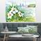 Designart - Blooming Flowers on Summer River - Landscape Artwork Canvas